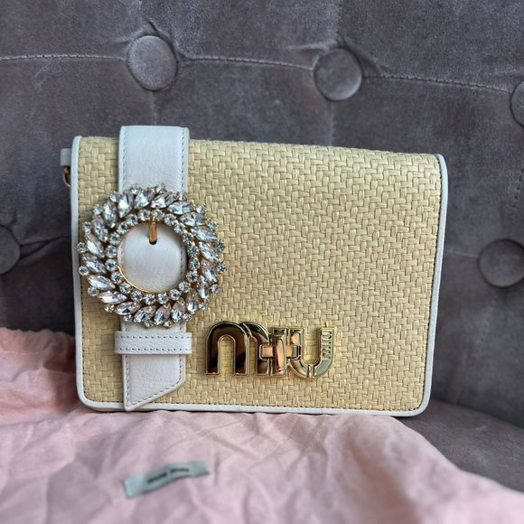 Miu Miu My Lady Straw Crossbody bag - Picture 1 of 8